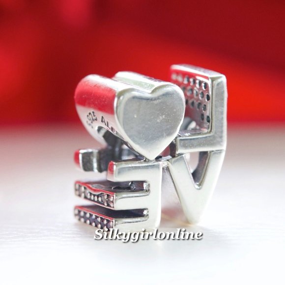 Pandora Rainbow Pavé Love Charm 797189NRPMX - Picture 4 of 4